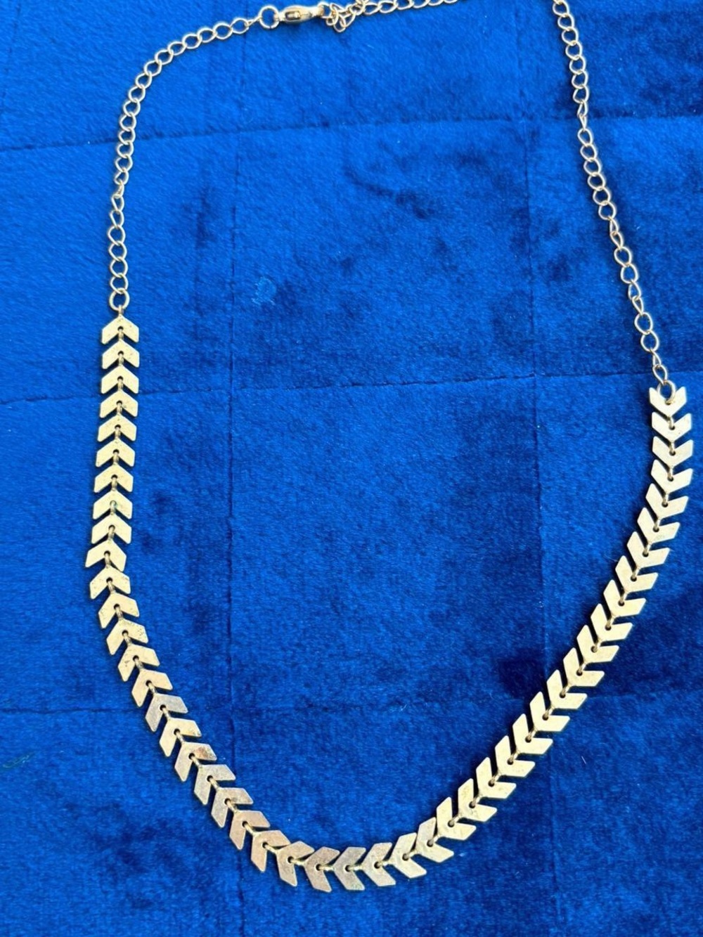 Gold plated Chevron Link Necklace - Women Jewelry